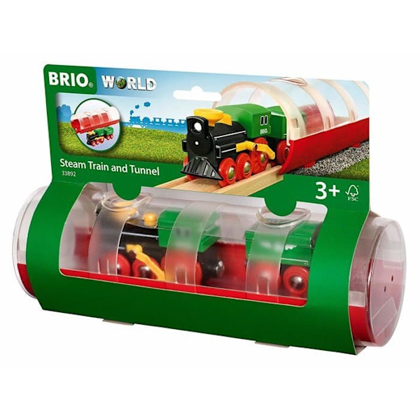 BRIO World Steam -juna ja -tunneli - Ravensburger - Sekoitettu 3-vuotiaasta alkaen - 33892 Grön