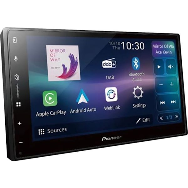 Autoradio multimédia - PIONEER - Näyttö 7"- 2DIN - DAB - USB - Peruutuskameraliitin - Apple CarPlay® langattomasti - Android Auto™