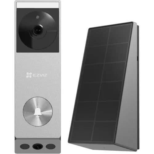 Videodörrklocka - EZVIZ - EP3X PRO - 2K/1080p dubbellinsbatteri - Väderbeständig Grå
