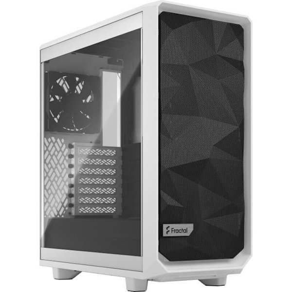 FRACTAL DESIGN - PC Meshify 2 kompakt etui Hvidt gennemsigtigt hærdet glaspanel