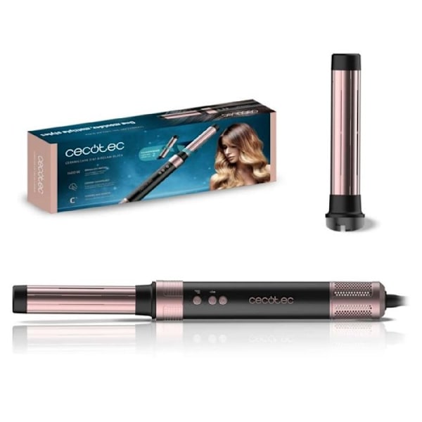 Cecotec Blæserbørste Bamba CeramicCare 2in1 AirGlam Sort
