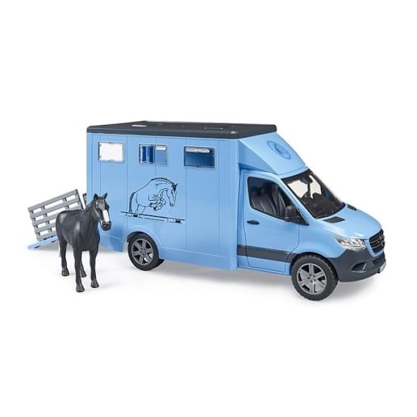 Camion Bétaillère - BRUDER - Mercedes Benz Sprinter - 1 hest inkluderet - Udendørs - 1:16