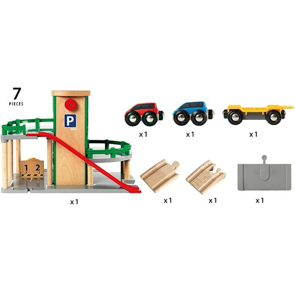 BRIO World Rail / Road Garage - Ravensburger - 3 niveauer - Blandet fra 3 år Flerfärgad