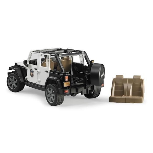 JEEP WRANGLER UNLIMITED RUBICON POLICE - BRUDER - Poliisi ja ääni- ja valomoduuli - Mittakaava 1:16