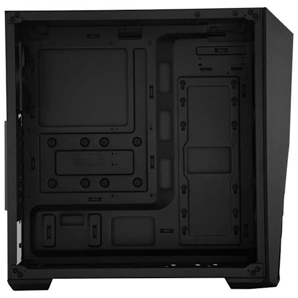 Cooler Master MasterBox K501L - Mid-tower ATX PC-taske med vinklet ventilation, rød LED-belysning, sidepanel