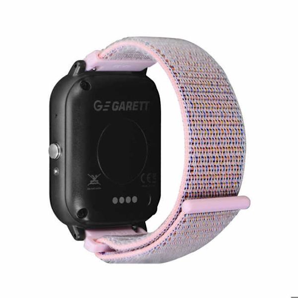 Garett Tech 4G lasten verkkokello lyserød velcro