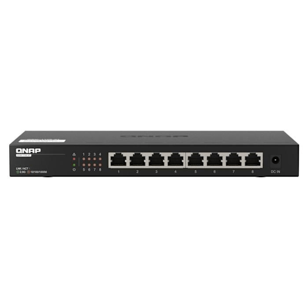 Switch Multi-Giga - QNAP - QSW-1108-8T - 8 portar RJ45 - Icke hanterad - 2,5GbE Svart