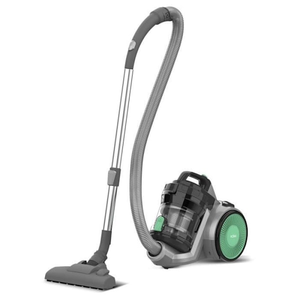 Pölynimuri ilman säiliötä SOLAC AS4250 - 78db - harmaa/vihreä - Cyclone non'stop - 800W - 17kpa Vihreä, Harmaa