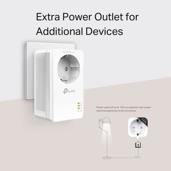 CPL - TP-Link - AV1000 - 1000Mbps - Paket med 2 - Svart
