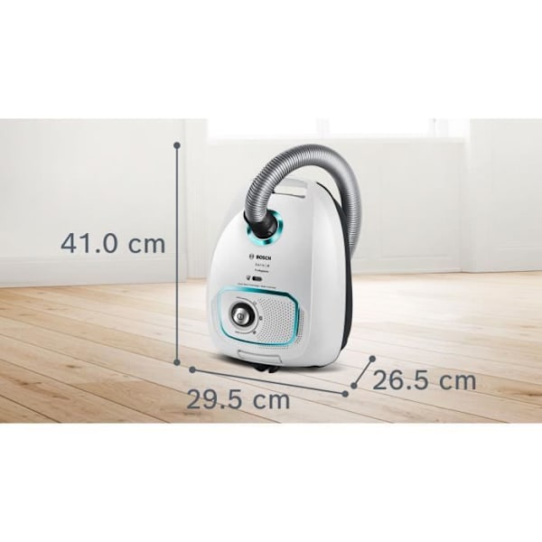 BOSCH BGLS4HYG2 pölynimuri pussilla - Teho 700 W - UltraAllergy-suodatin - Suuri kapasiteetti 4 l - Toimintasäde 10 m