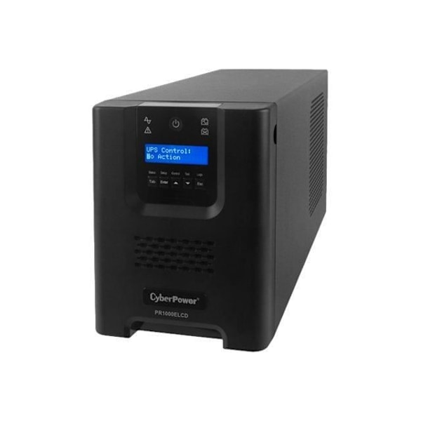 CyberPower Professional -sarjan PR1000ELCD-invertteri - AC 230 V - 900 Watt - 1000 VA - RS-232, USB