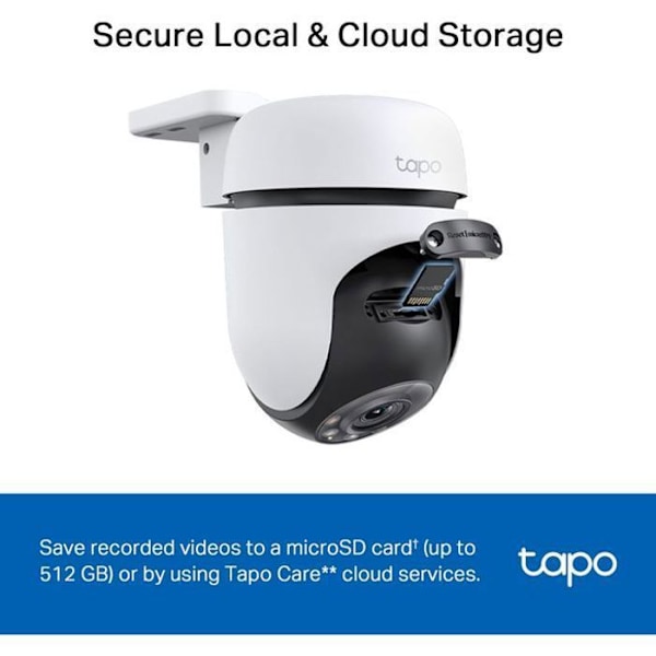 TP-Link Tapo C510W panoramisk/tiltbar utomhus Wi-Fi säkerhetskamera