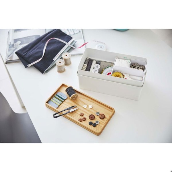 Æske - opbevaringstaske - transport Yamazaki - 5060 - Hvid sykasse one size