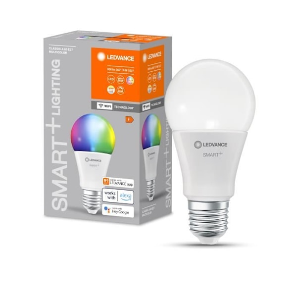 LEDVANCE SMART+ WIFI LED-lampa, frostad vit, 9W, 806lm Vit