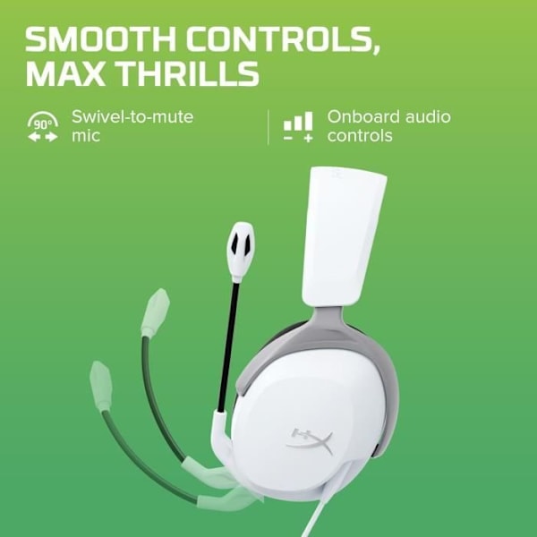 Hovedtelefon - HyperX - CloudX Stinger 2 Core - Lett - Drejelig mikrofon - Stereo lyd