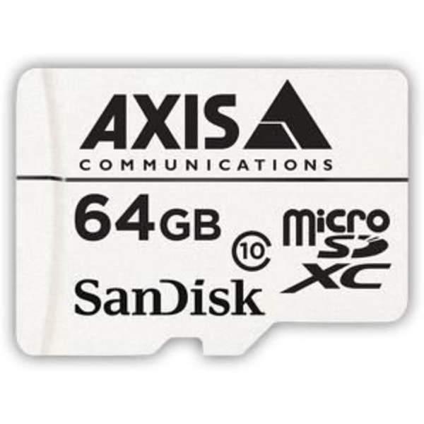 AXIS microSDXC -kortti - 64 Gt - luokka 10 - 20 MB/s luku - 20 MB/s kirjoitus