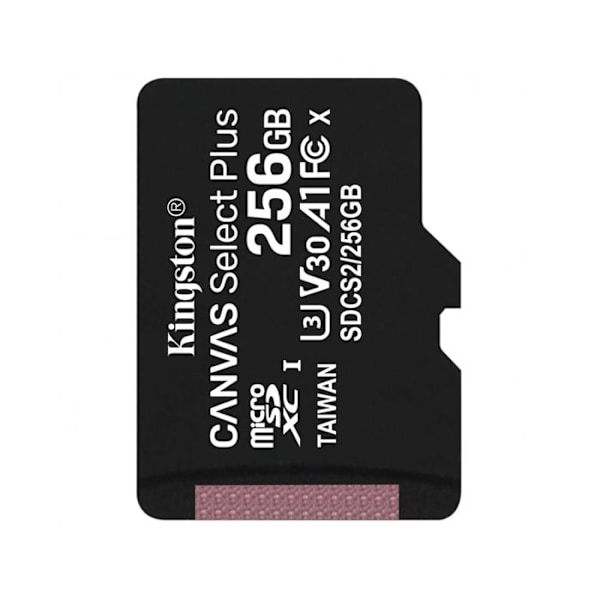 Kingston Technology Canvas Select Plus flashhukommelse 256 GB MicroSDXC Class 10 UHS-I (256 GB MICROSDXC CANVAS SELECT - 100R A1 C10