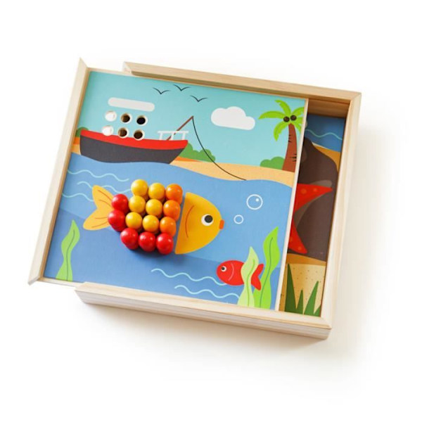 Puulelu - Bigjigs Toys - Rantalautapeli - 4 kappaletta - Lapsille alkaen 3-vuotiaille - Monivärinen Flerfarvet