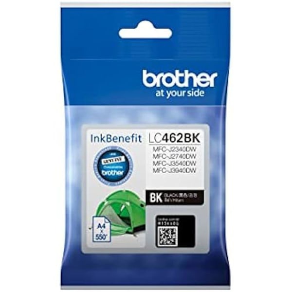 Bläckpatron - BROTHER - LC462BK - Svart - Kompatibel MFC-J2340DW, MFC-J2740DW, MFC-J3940DW - 550 sidor