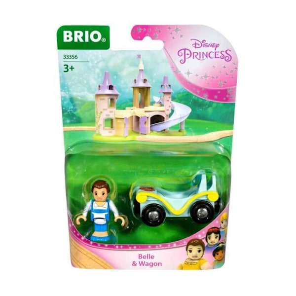 Belle & Disney Princesses Ravensburger vagn - blå/gul/svart - 150x40x200 mm Blå, gul, svart