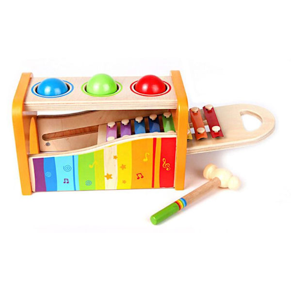 Hape E0305 ksylofonivasarapenkki - Puinen musiikillinen kehityslelu Flerfarvet