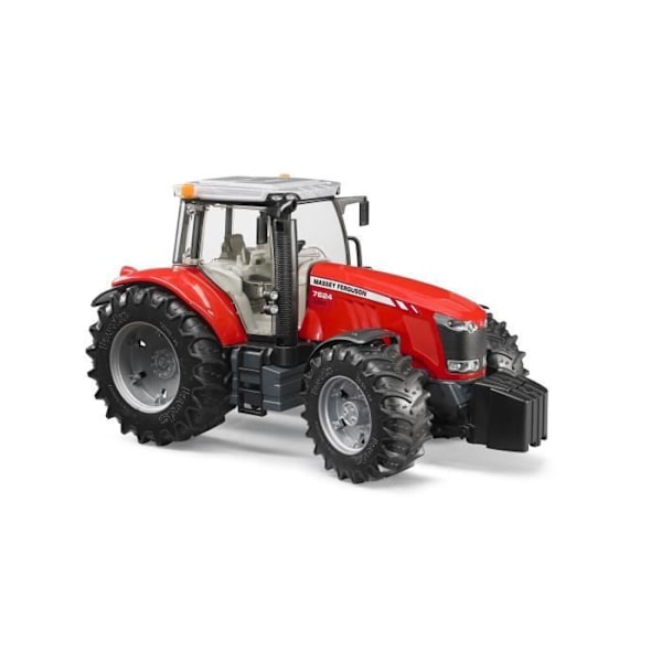 Massey Ferguson 7624 traktori - BRUDER - Avattava konepelti ja ohjaamon ovi Röd