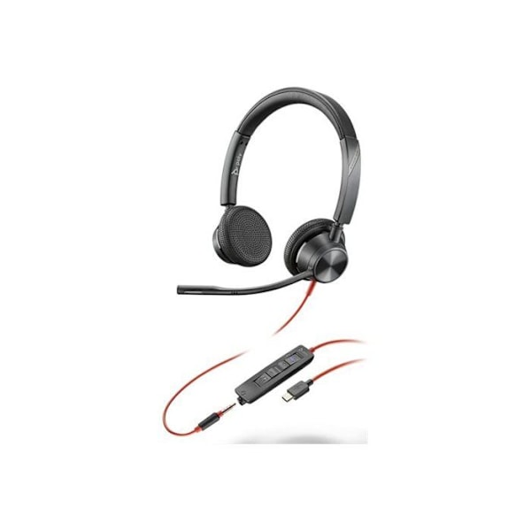 Hovedtelefon - HP - Poly Blackwire 3325 - USB-C - 3.5mm - Microsoft Teams Certificeret