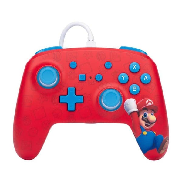 Manette Filaire Woo-hoo! Mario-Accessoar-SWITCH Röd