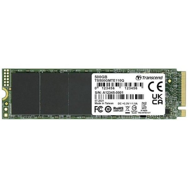 TRANSCEND 110Q intern SSD - 500 GB - M.2 PCIe NVMe 3.0 x4 - QLC 3D NAND