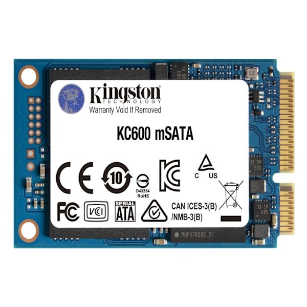 Kingston 256 Gt mSATA SSD Sisäinen SATA 6 Gb/s Vähittäismyynti SKC600MS/256G