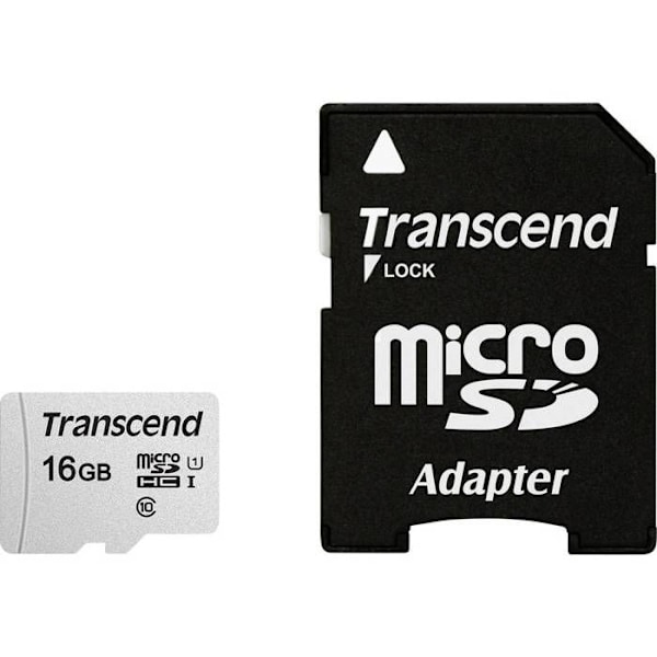 TRANSCEND 300S U1 16GB microSDHC UHS-I Flash-hukommelseskort