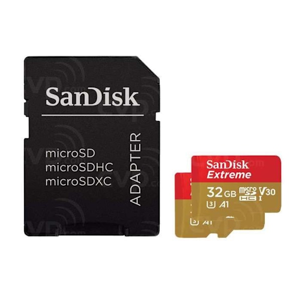 SanDisk Extreme 32 GB A1 Flash-hukommelseskort - Video Class V30 - UHS-I U3 microSDHC UHS-I