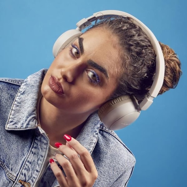 Bluetooth-hörlurar - Energy Sistem - Radiofärg - Återvunnen plast - Batteritid 16 timmar - FM-radio Grädde