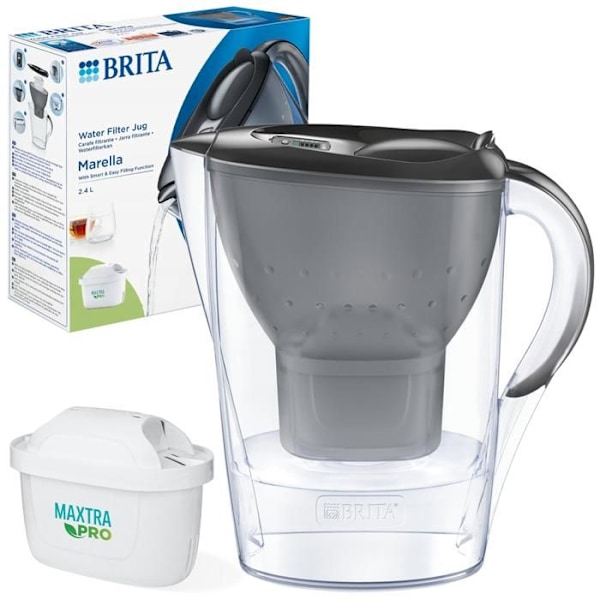 Filterkande - Brita - Marella Cool Memo - 2,4 L - Graphit - Filtration MAXTRA+ Grafit