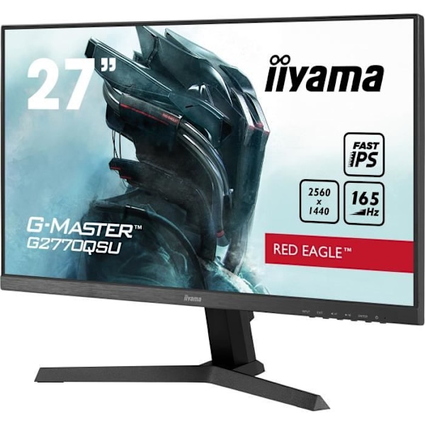 PC Gaming Monitor - IIYAMA - G-Master Red Eagle - G2770QSU-B1 - 27" WQHD - 0,5ms - 165Hz - HDMI / DisplayPort - FreeSync premium