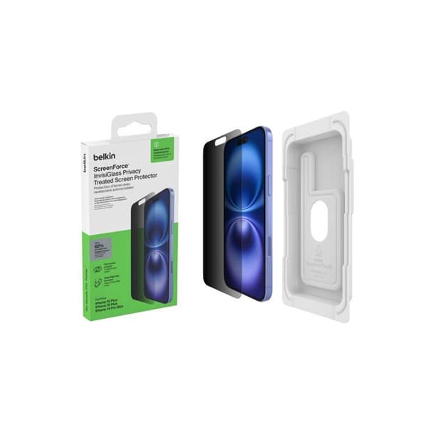 Skärmskydd - Belkin - OVA168hq - Anti-spion - Repeller - iPhone 16 Plus