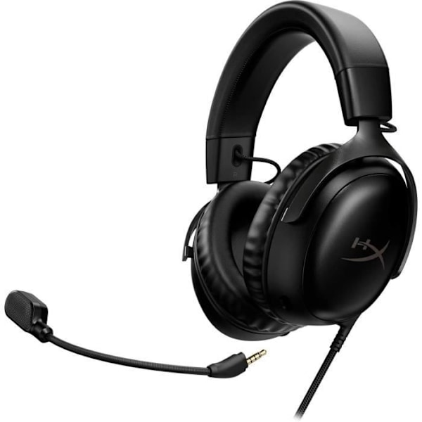 Wired Gaming Headset - HyperX Cloud III - til PC & konsol - Sort