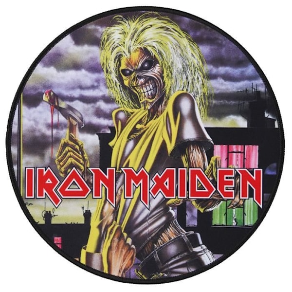 Iron Maiden musemåtte - SUBSONIC - til gamere og fans af bandet - 3mm skum - Iron Maiden design - Sort