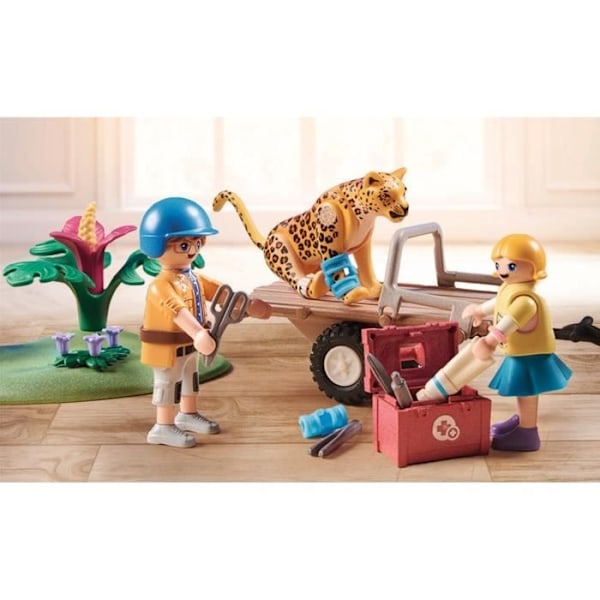 PLAYMOBIL - 71011 - Wiltopia - Animal rescue quad - Genbrugs- eller biokildematerialer Flerfärgad