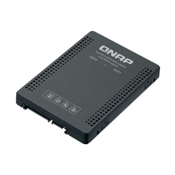 SSD M.2 SATA-adapter - QNAP - QDA-A2MAR - 2 skuffer - RAID 0/1 - SATA 6Gb/s Sort