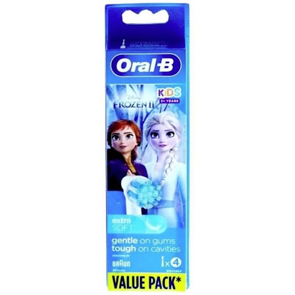 Elborsthuvuden - ORAL-B - EB10S-4 - 4 stycken - Disney FROZEN II - Extra mjuk Vit