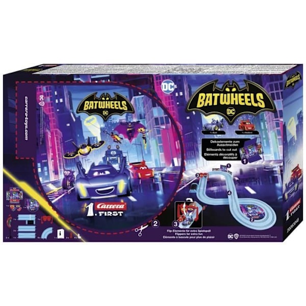 Lasten lelu - CARRERA - Carrera 20063048 First Batwheels - Aloitussetti - Hot Wheels -lisenssi - Sininen