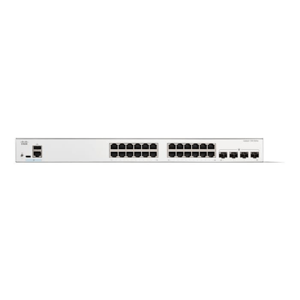 Switch - Cisco - Catalyst 1300-24T-4G - Managed - 24 portar - Rackmonterbar