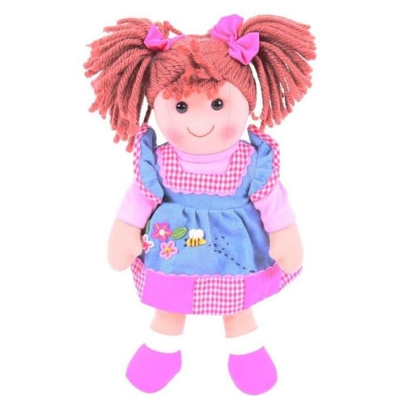 Stofdukke - Bigjigs Legetøj - Melodi - Casual outfit - Forår - Pink Flerfärgad