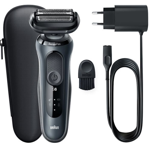 Elektrisk barbermaskine - BRAUN - Serie 6 61-N1000s - 50 min - Sort Svart