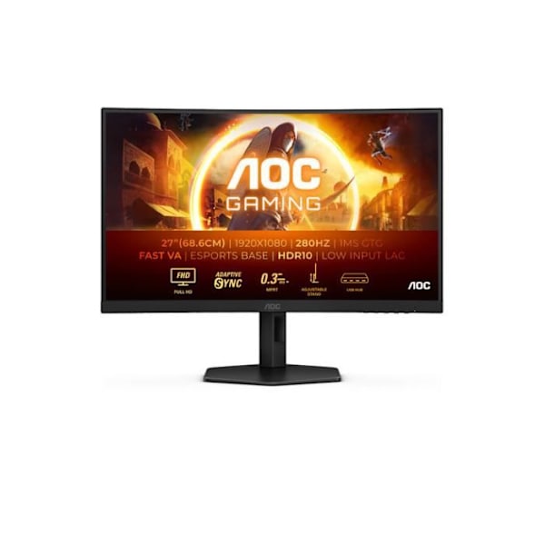 AOC G4 C27G4ZXU 27" LED Full HD 0,3 ms musta