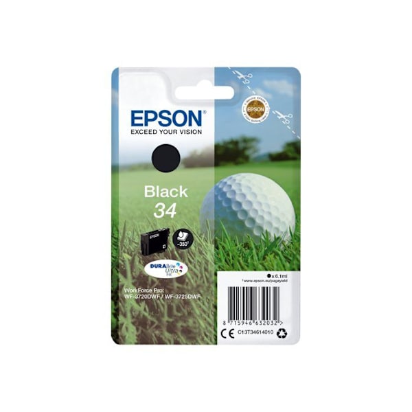 EPSON Original blækpatron 34 - 6,1 ml - Sort
