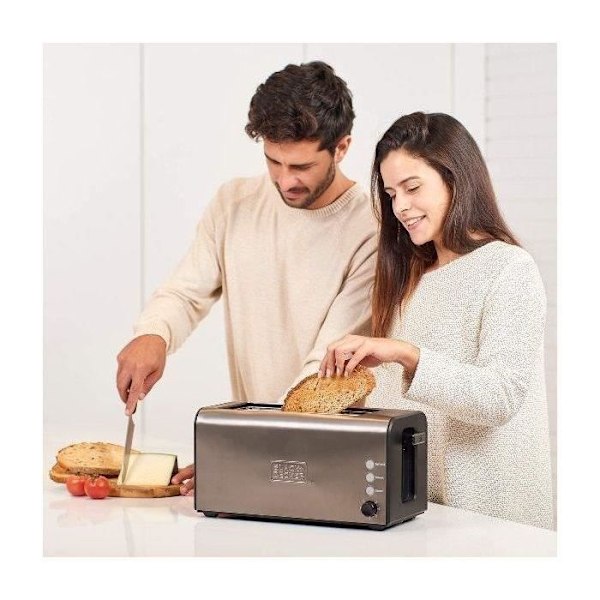 BLACK & DECKER - Brødrister - 1 skive - 1000W - BXTO1000E Rustfrit stål