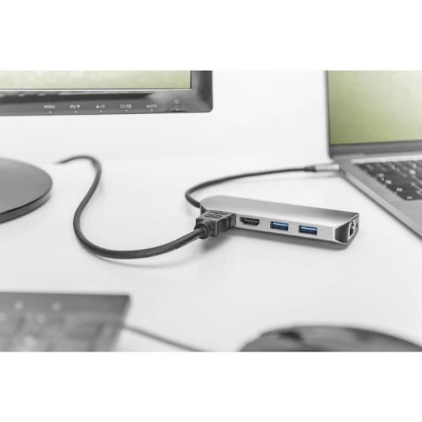 Digitus DA-70884 Mini USB-C™ dockningsstation Lämplig för märken (dockningsstationer för bärbara datorer): universum