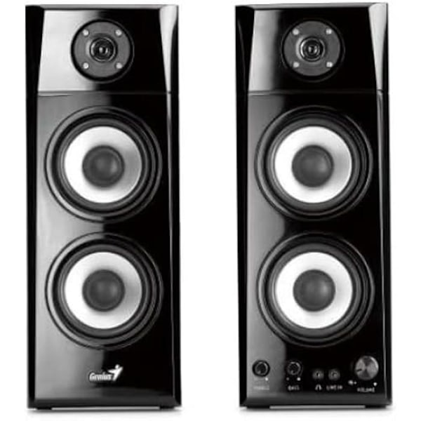 Kaiuttimet 2.0 - GENIUS - SP-HF 1800A V2 - Teho 60W RMS - Woofer 4” - Tweeter 1” sort